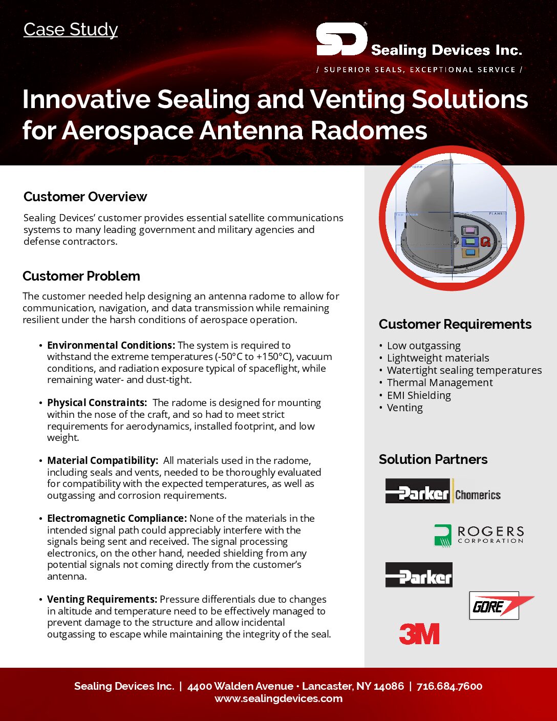 Case Study: Sealing and Venting Solutions for Aerospace Antenna Radomes