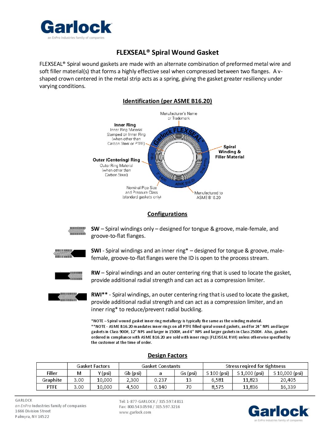 Garlock FLEXSEAL® Spiral Wound Gasket