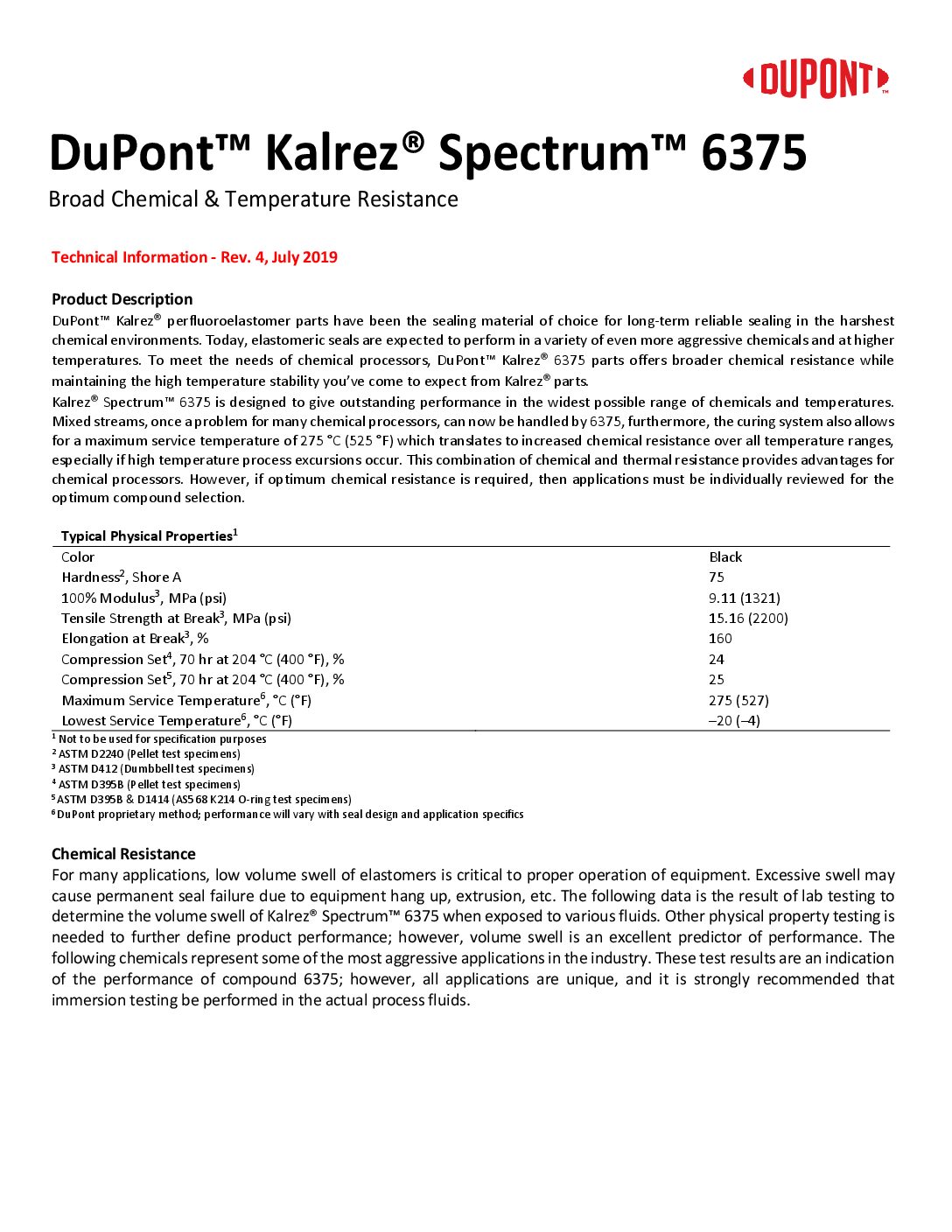 DuPont™ Kalrez® Spectrum™ 6375