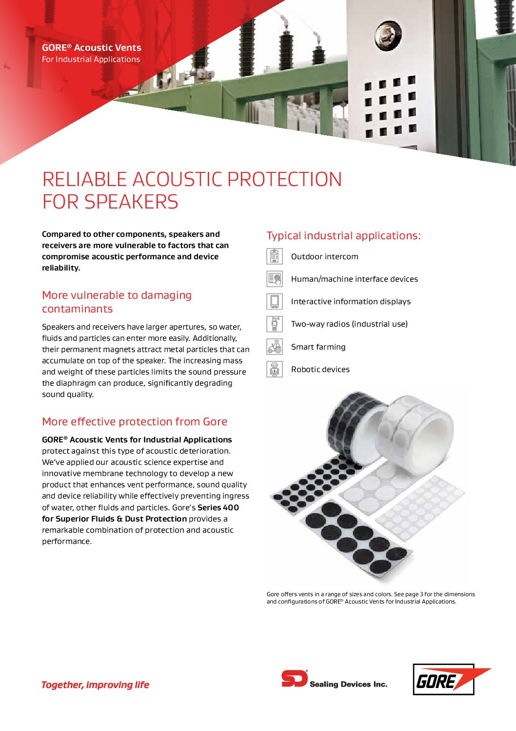GORE Vents Data Sheet | Acoustic Speakers