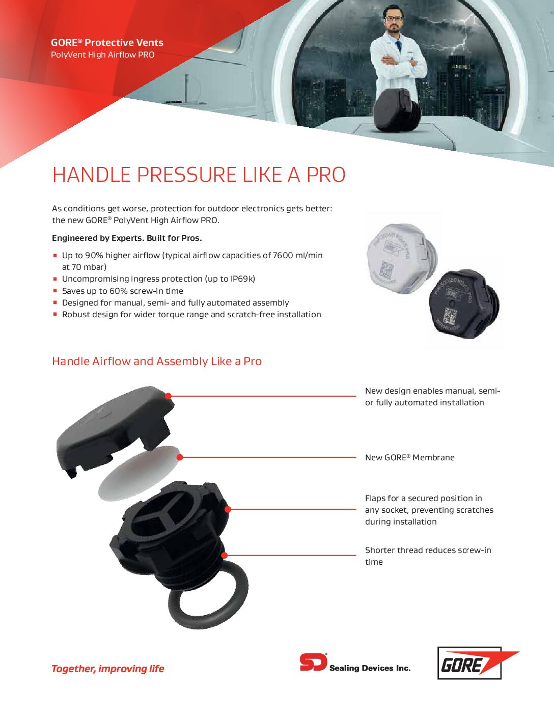 GORE Vents Data Sheet | Polyvent High Airflow Pro