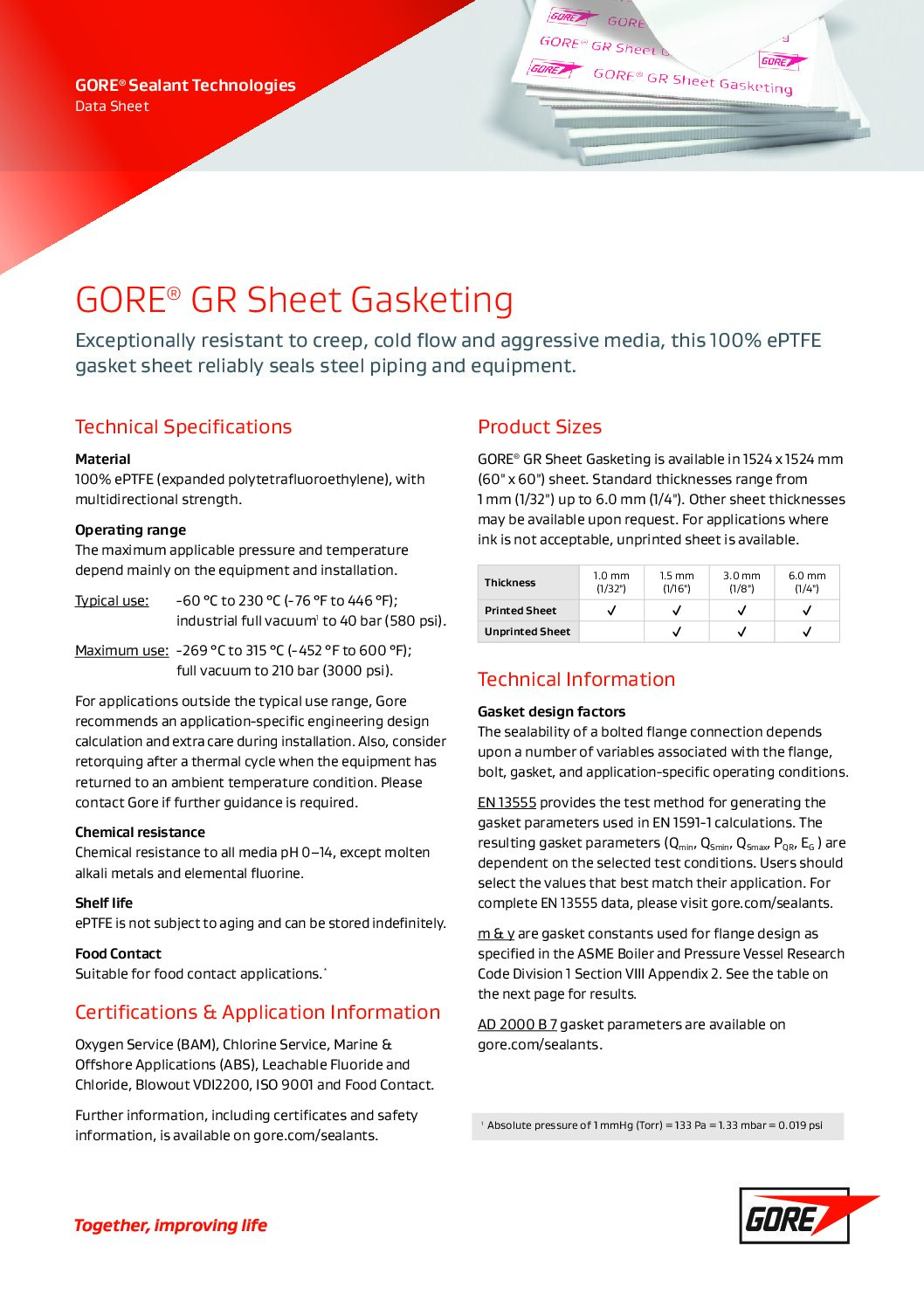 GORE® GR Sheet Gasketing
